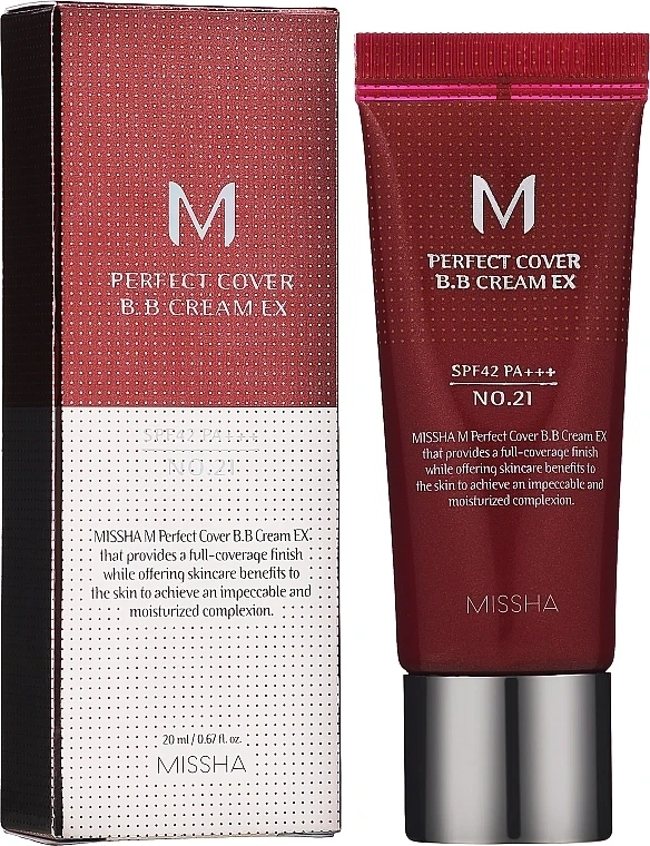 BB-крем для лица MISSHA M Perfect Cover BB Cream EX SPF42/PA+++ 23 Natural Beige 20 мл (32123946)