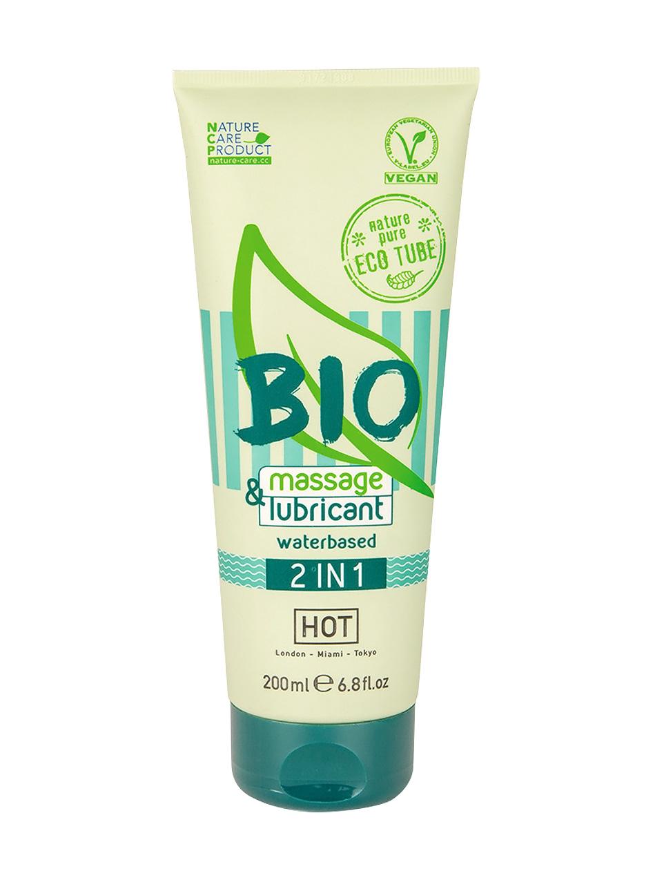 Лубрикант органический и гель массажный Hot Bio Line 2в1 200 мл