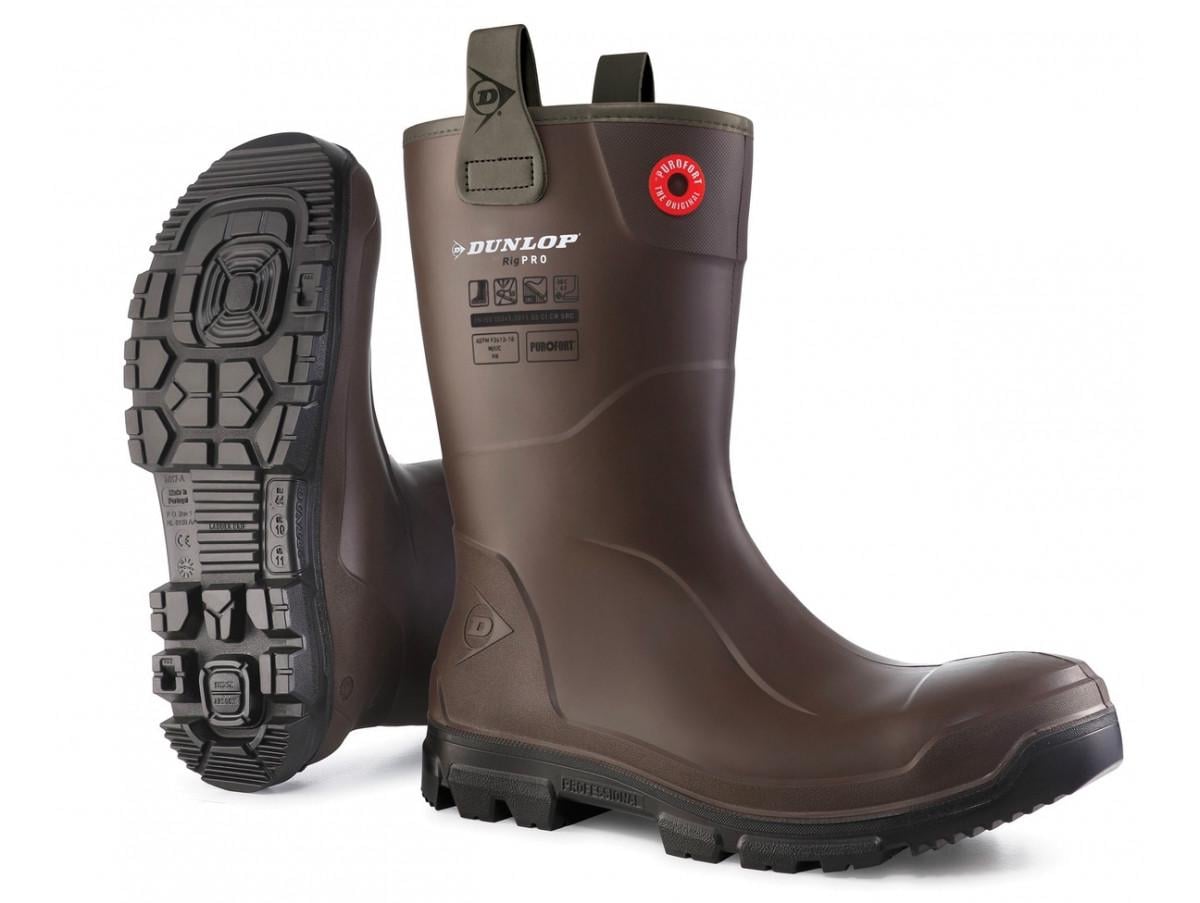 Сапоги резиновые Dunlop Purofort RigPRO р. 43 SRC Темно-коричневый (LJ0HX42)