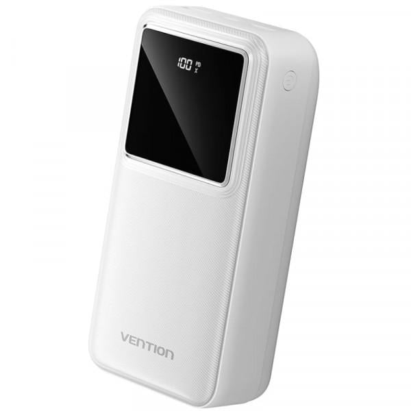 Повербанк Vention 30000 mAh 22,5W LED Display White (FHMW0)