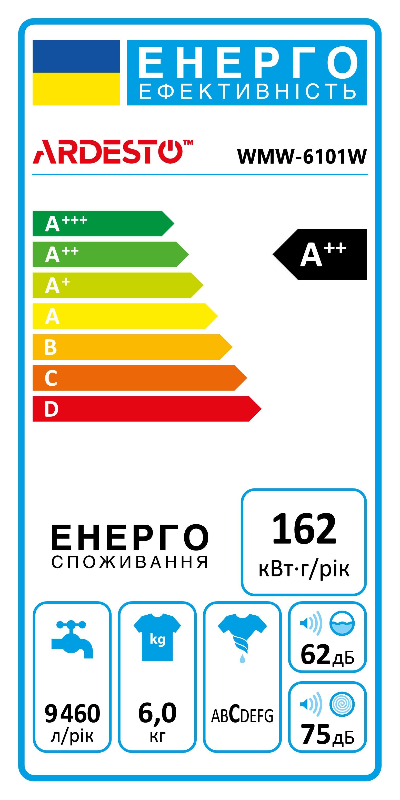 Стиральная машина Ardesto (WMW-6101W) - фото 10