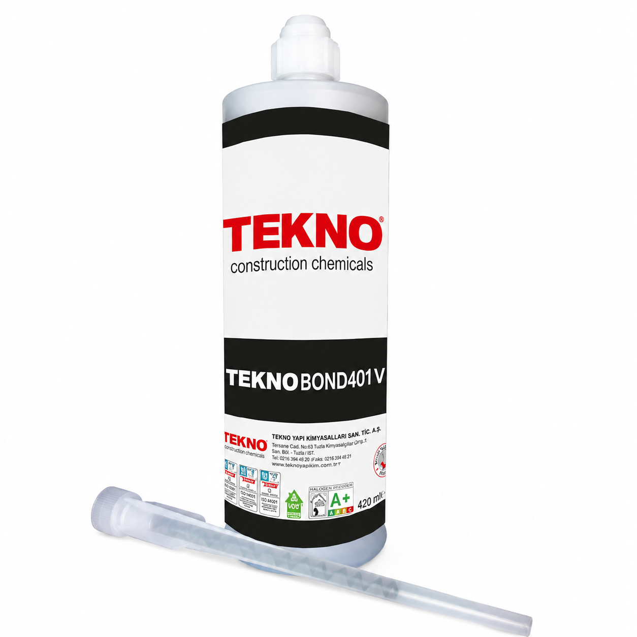 Химический анкер бесстирольный винилестерный Teknobond 401 V для бетона кирпича и камня 420 мл (TB401V)