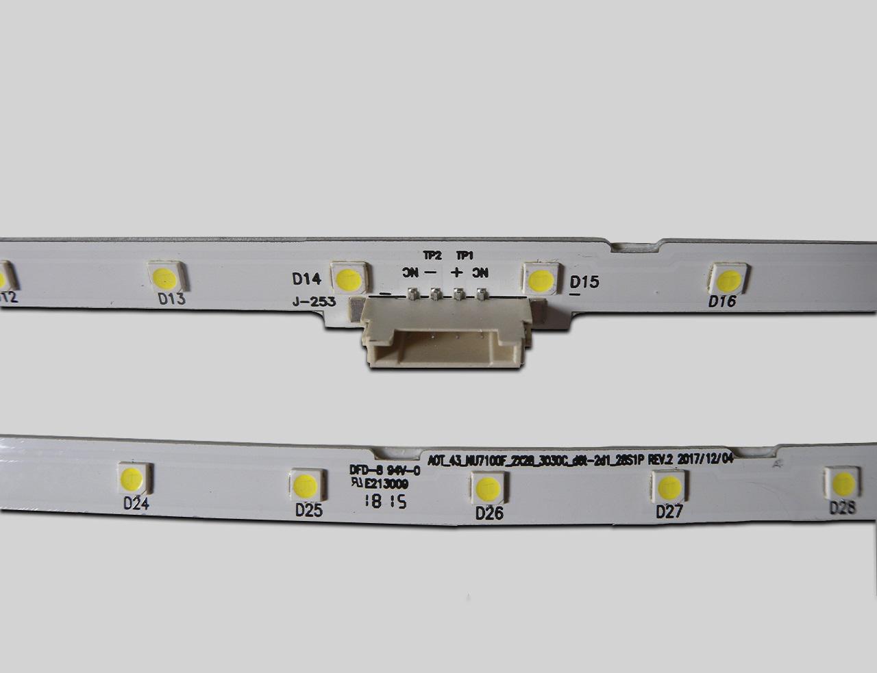 Комплект LED подсветки для телевизора Samsung AOT-43-NU7100F-2X28-3030C (AOT_43_NU7100F) - фото 2