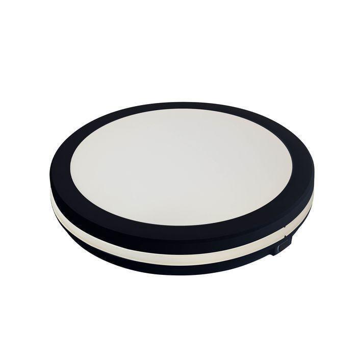 LED-светильник накладной круглый SCARLETT-30 30W 6400K 2700 Lm 170-265V d 300х55 мм IP65 Черный (27552571)