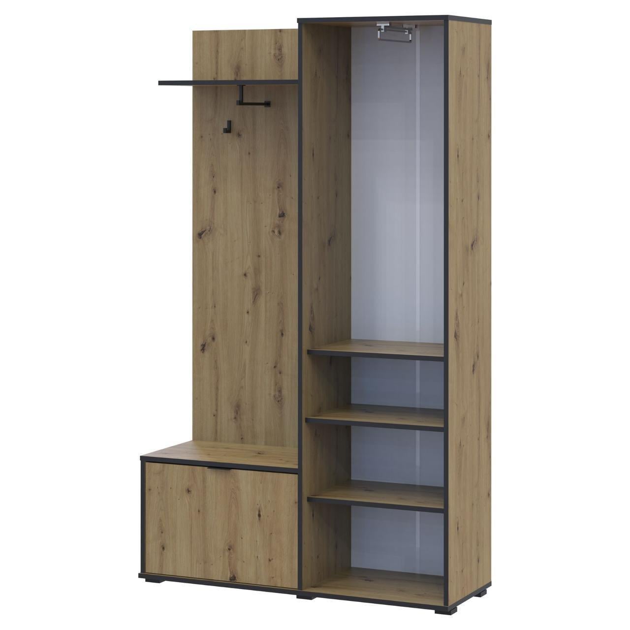 Прихожая с зеркалом Doros Дора 113,5х40х192 см Дуб Артизан (DRS-011340)