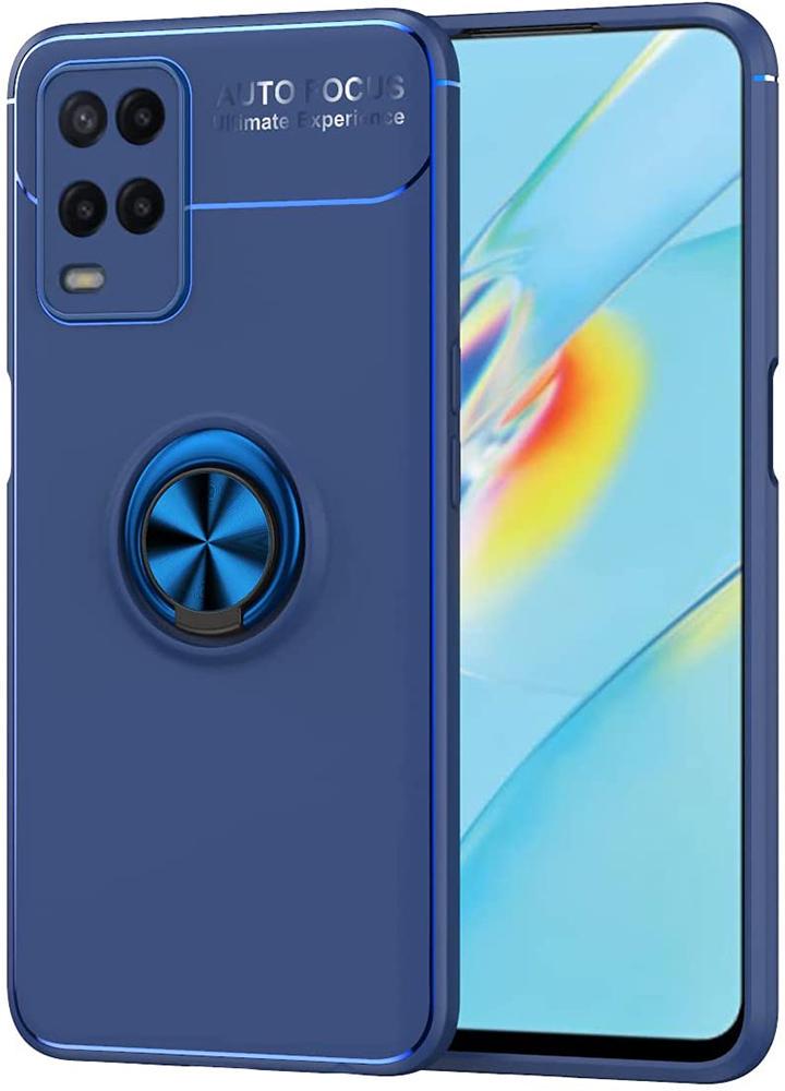 Чехол с кольцом Auto Focus для OPPO A54 Blue (22787-28)