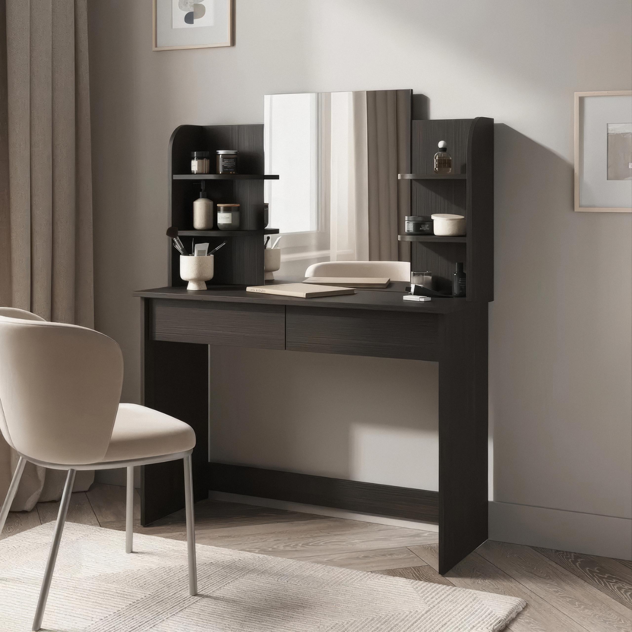 Туалетний стіл з дзеркалом F-114 1066x400x1408 мм Венге Магія - фото 1