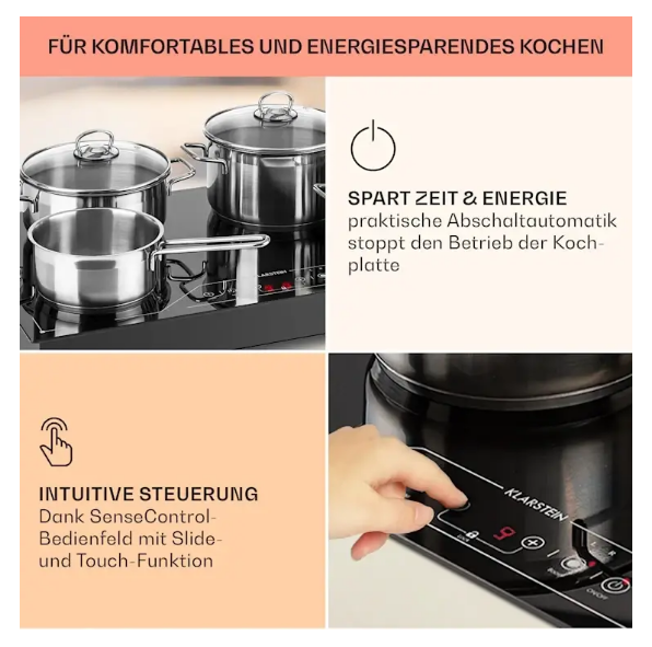 Варочная панель встроенная Klarstein Deejay Free Zone индукционная 3500 Вт (10031633) - фото 5 Варочная панель встроенная Klarstein Deejay Free Zone индукционная 3500 Вт (10031633) - фото 5