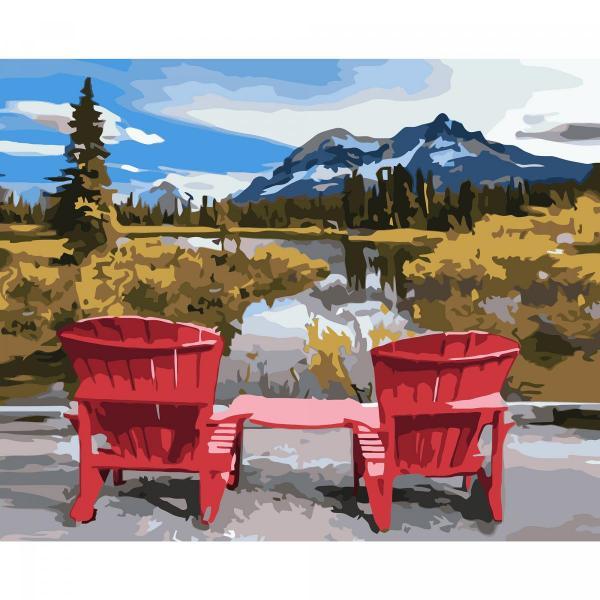 Картина по номерам Strateg Пейзаж Вид на природу 40х50 см в термопакете (VA-3192-mt)