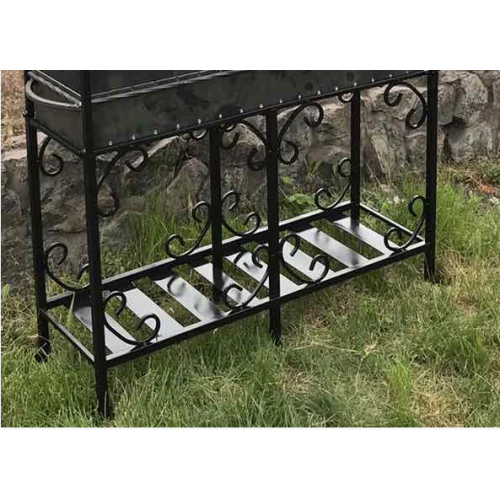 Мангал с крышей на 9 шампуров с дровником (3-17-МК9-4Д) - фото 3 Мангал с крышей на 9 шампуров с дровником (3-17-МК9-4Д) - фото 3