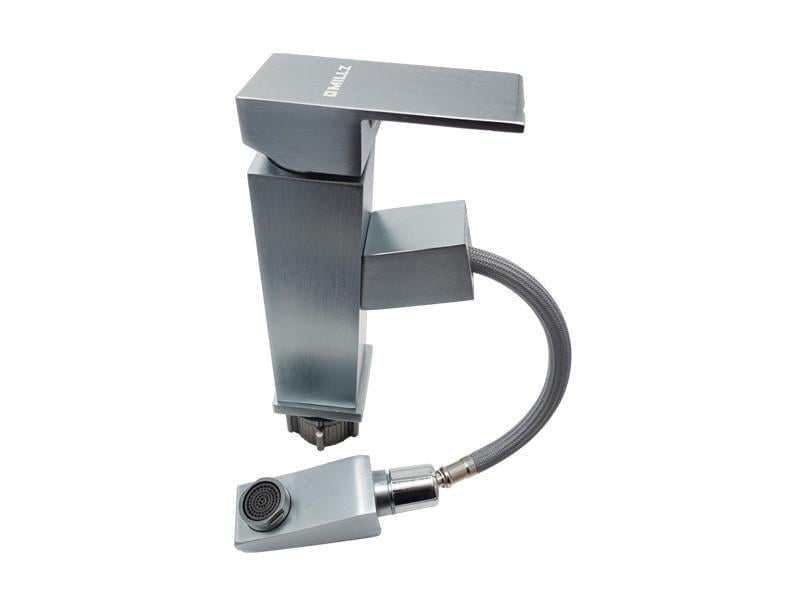 Смеситель для раковины умывальника Millz c выдвижным изливом спецпокрытие Серебро (ТР-00026685) Смеситель для раковины умывальника Millz c выдвижным изливом спецпокрытие Серебро (ТР-00026685)