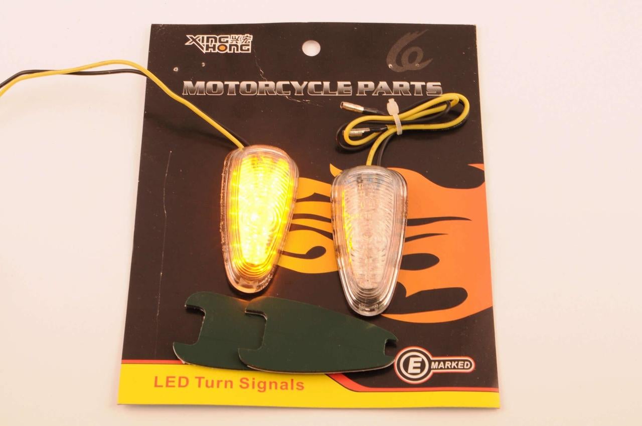 Повороты диодные мини пара стреловидные самоклеящиеся XING HONG Прозрачный (2177229381)