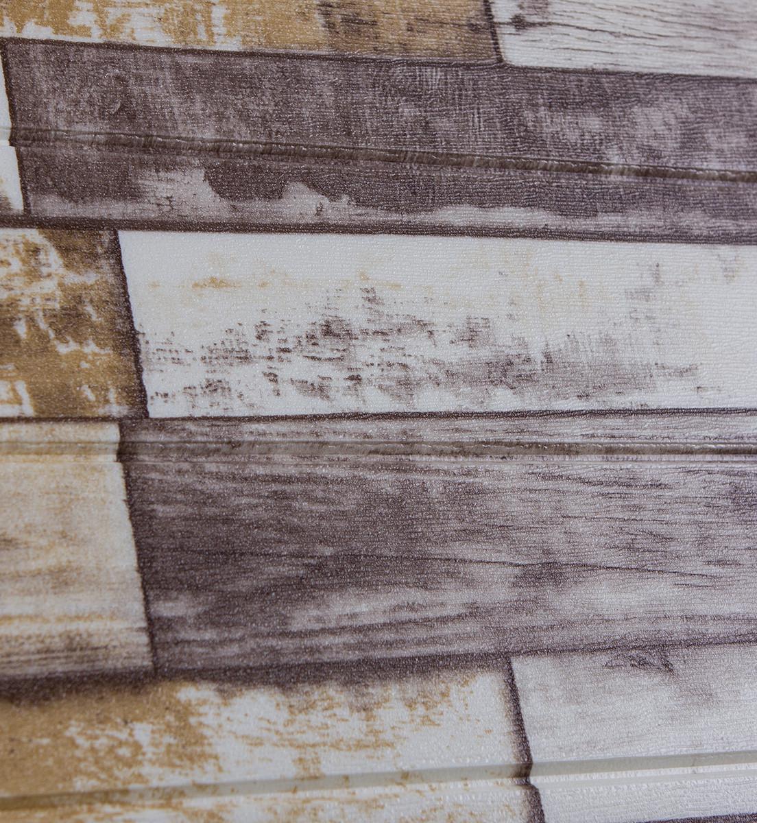 Панель самоклеящаяся 3D Loft звукоизоляционная под дерево 700x770x5 мм Коричневый