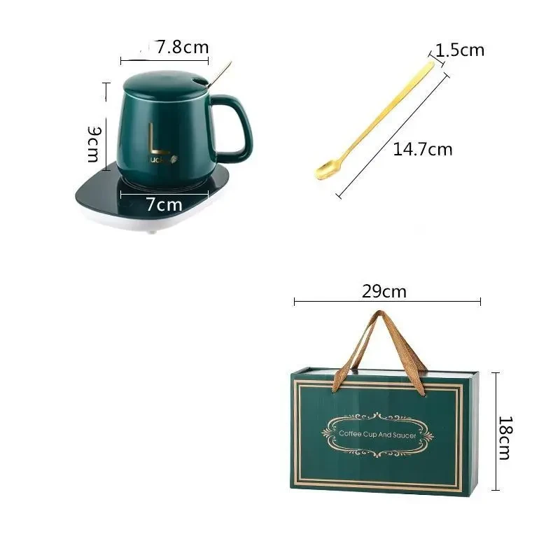 Чашка керамічна з підігрівом з підігрівом до +55 °С 350 мл Темно-зелений (23742107) - фото 2 Чашка керамічна з підігрівом з підігрівом до +55 °С 350 мл Темно-зелений (23742107) - фото 2