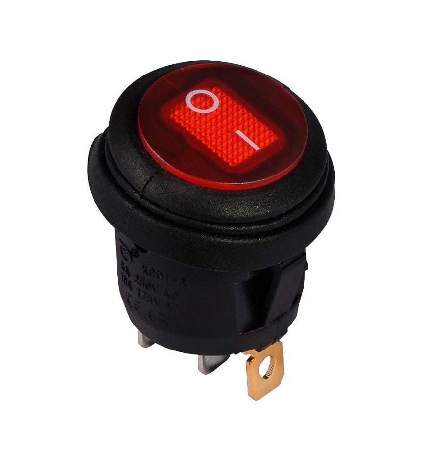 Переключатель TechnoSystems KCD1-8-101 R/B круглый Red (5500748)