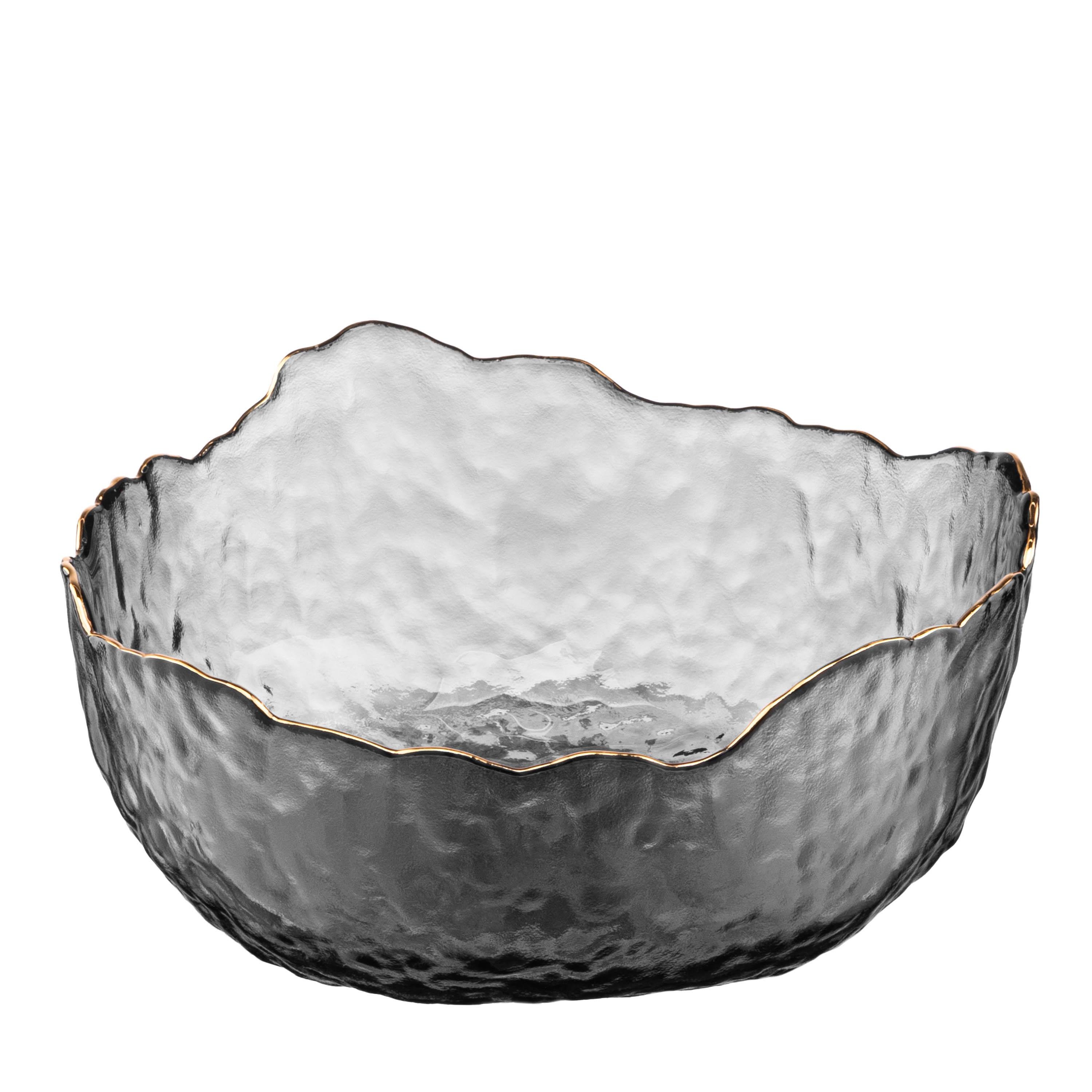 Салатник Ardesto Bell 16,5 см Прозорий/Сірий (AR5006)