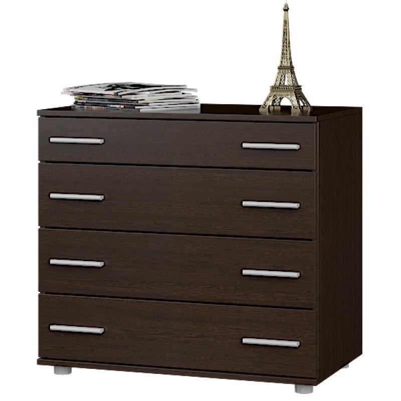 Комод маленький Эверест К-1 на 4 ящика телескопы 80х45х73 см Венге темный