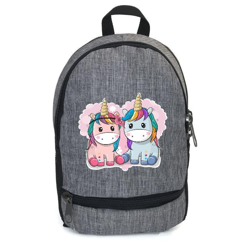Школьный рюкзак детский Cappuccino Toys EDN-0013 с принтом Unicorn 12,5 л Серый (1369989218)