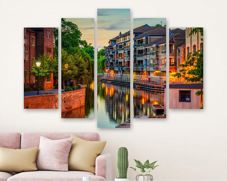 Модульная картина KIL Art Английские города Кембридж на холсте из пяти частей 137x85 см (M51_L_303)