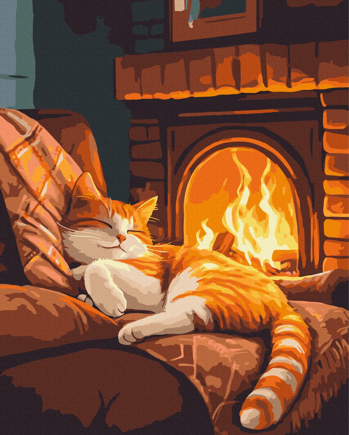 Картина по номерам Brushme Тепло и мурлыканье 40x50 см (BS54360)