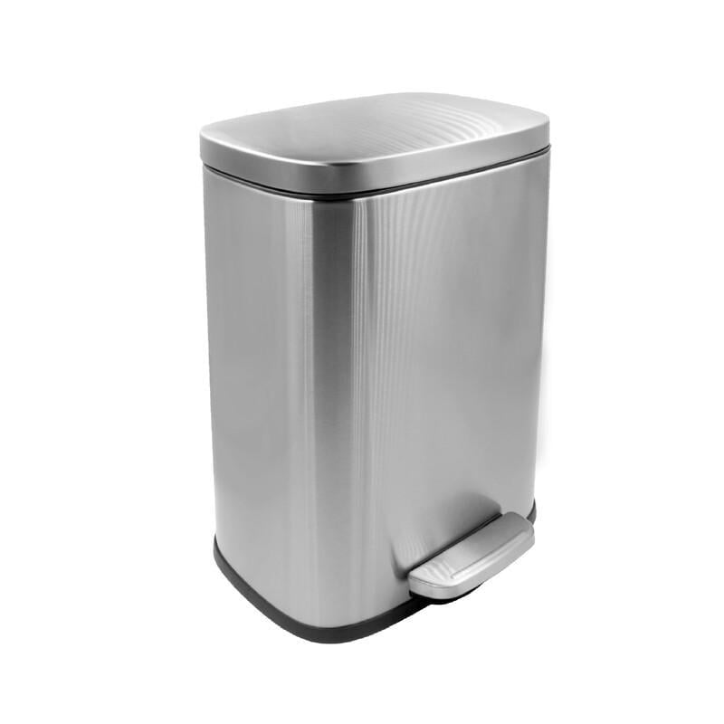 Відро для сміття з плавним закриттям MIXXUS Bevel-TC0112 SS Color прямокутне 12 л Нержавіюча сталь (OL-MI7087)