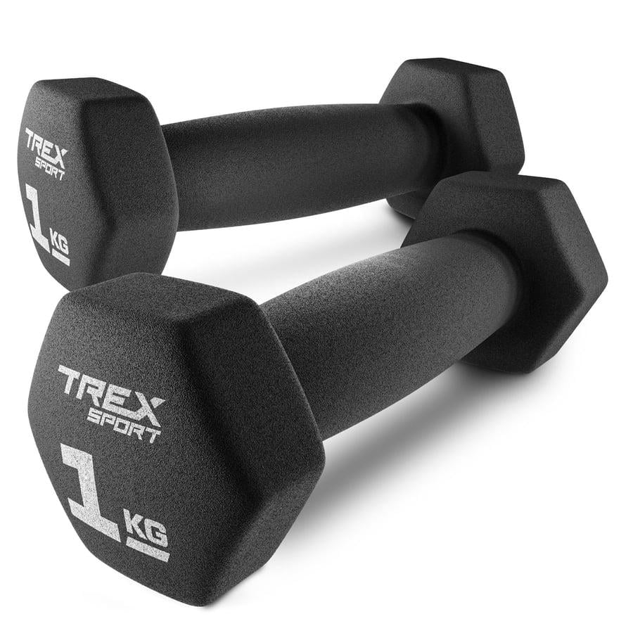 Гантели для фитнеса неопреновые TREX Sport TX-010VD 2x1 кг (5323)