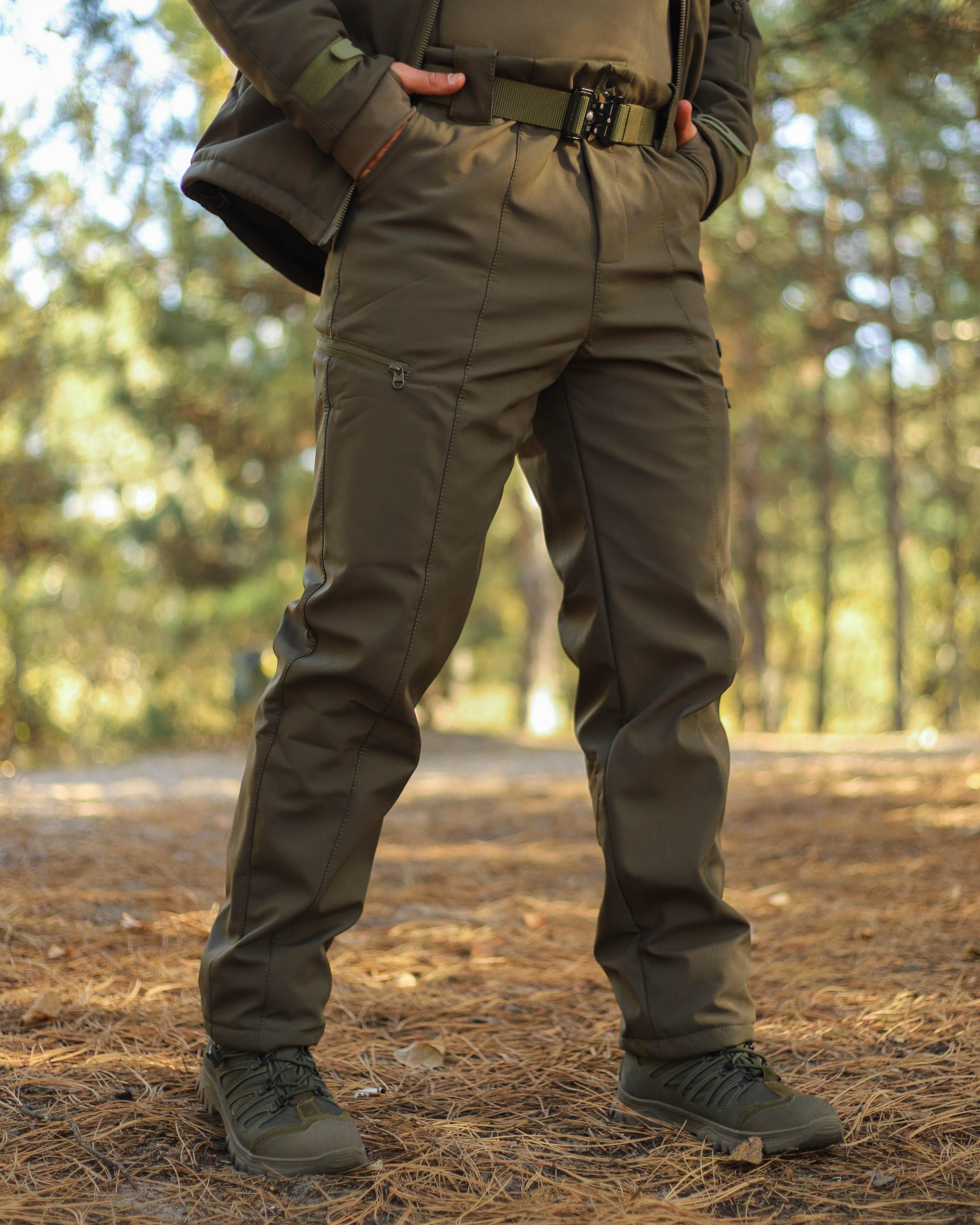 Брюки зимние FCT Design Софтшелл р. 56-58 Хаки - фото 3