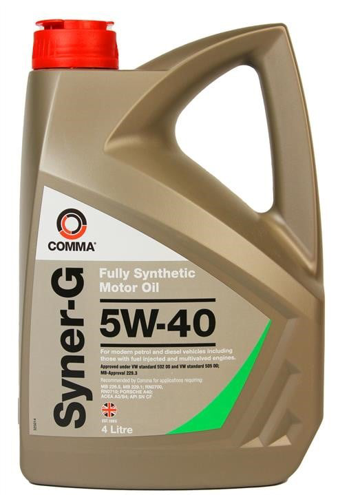 Моторное масло COMMA Syner-G A3/B4 SN/CF 5W-40 4 л (SYN4L)