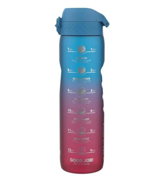 Пляшка для води ION8 BPA Free Times To Drink 1000 мл Blue & Pink (I8RF1000PBPMOT)