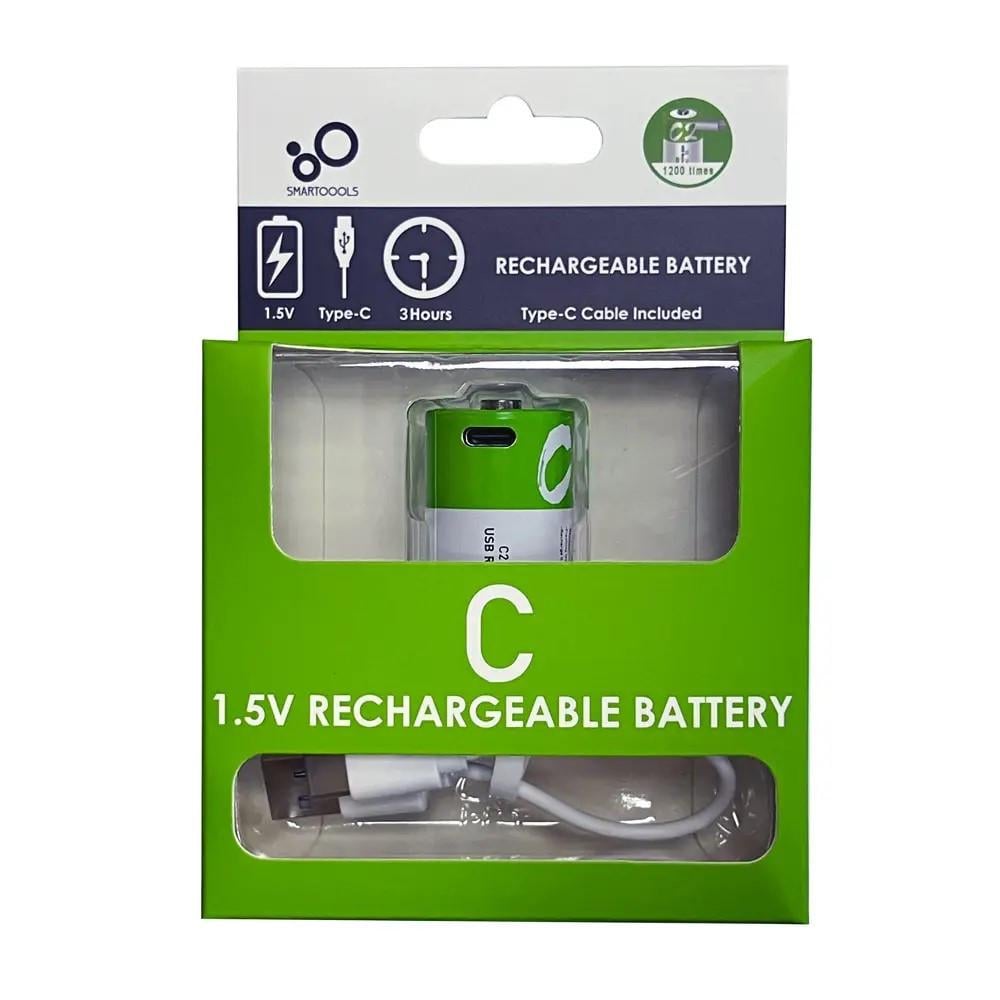 Аккумулятор перезаряжаемый li-ion Smartoools C R14 LR14 HR14 1,5V 1 шт.