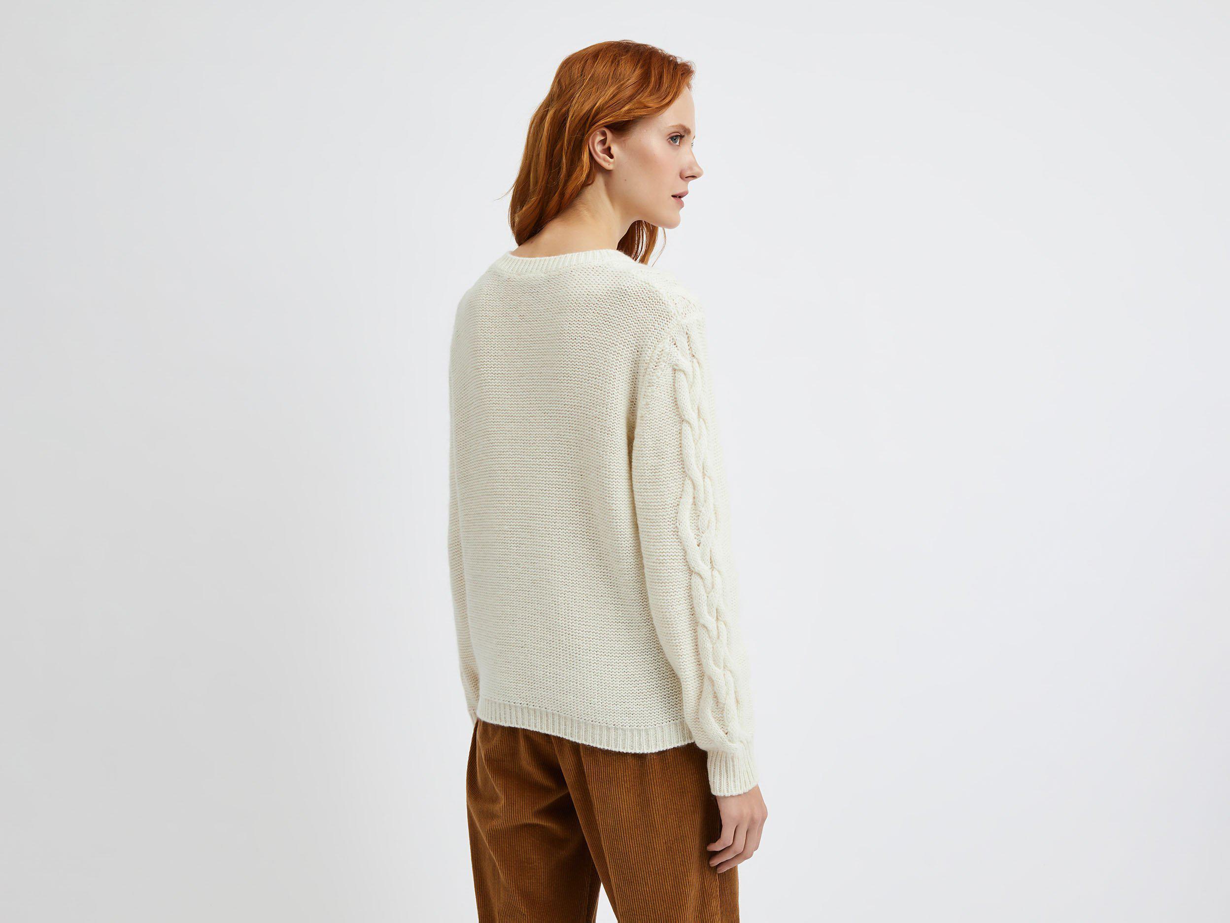 Светр жіночий Benetton 117vd4670 XL Білий - фото 2 Светр жіночий Benetton 117vd4670 XL Білий - фото 2