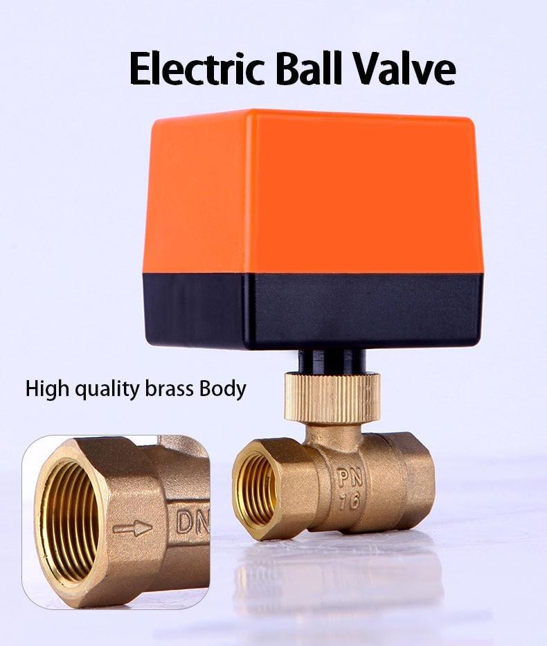 Клапан моторизованный латунный шаровой 220В 1,5" - фото 5 Клапан моторизованный латунный шаровой 220В 1,5" - фото 5