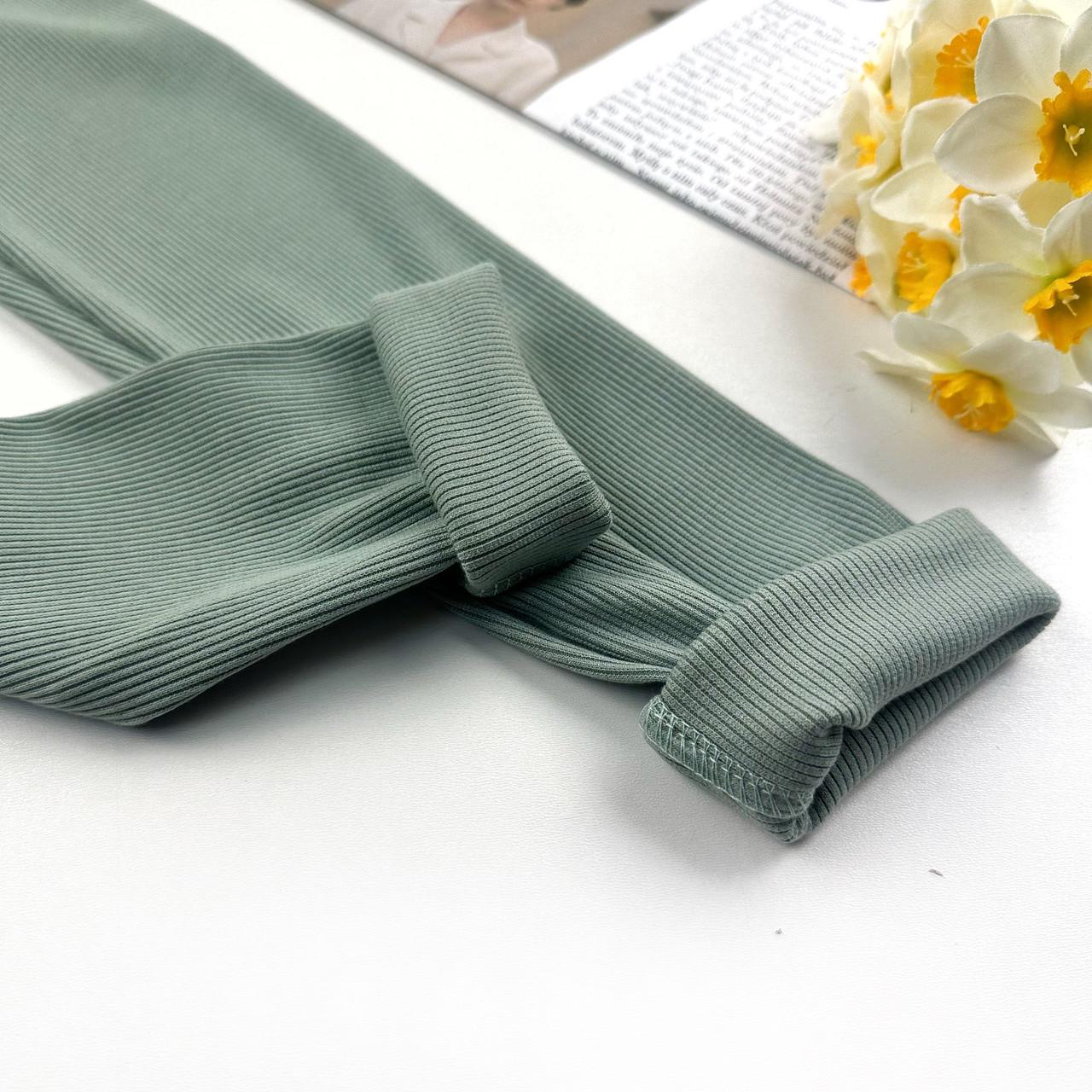 Лосини дитячі в рубчик 110 см М'ятний (2186828624) - фото 4