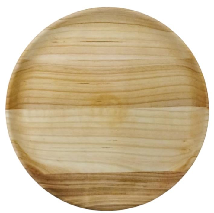 Тарелка для подачи деревянная точеная 30 см (21515)