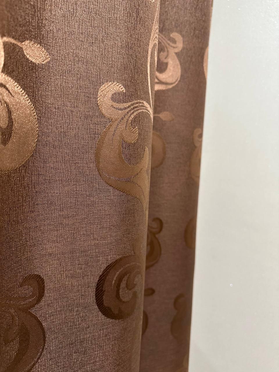 Штори Toscana жаккардові 1,5х2,7 м 2 шт. Шоколадний - фото 5 Штори Toscana жаккардові 1,5х2,7 м 2 шт. Шоколадний - фото 5