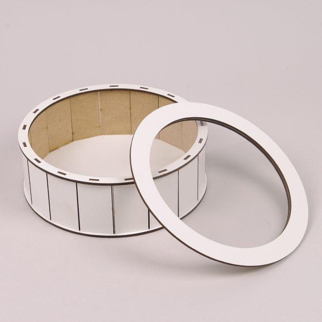 Коробка подарункова Flora кругла з прозорою кришкою d 21 см Білий (33066) - фото 2 Коробка подарункова Flora кругла з прозорою кришкою d 21 см Білий (33066) - фото 2