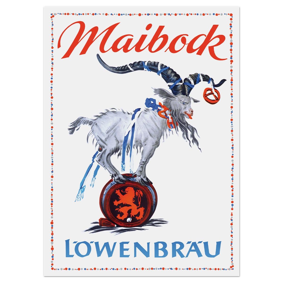 Плакат винтажний Lowenbrau Maibock 1954 61x84 см (0036) Плакат винтажний Lowenbrau Maibock 1954 61x84 см (0036)