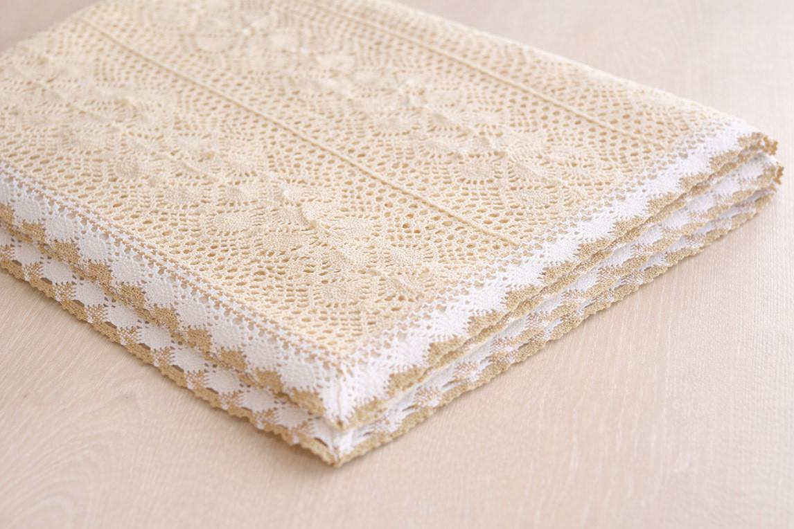 Скатерть BonaDi Boho Crochet кружево 150х220 см (445-287)