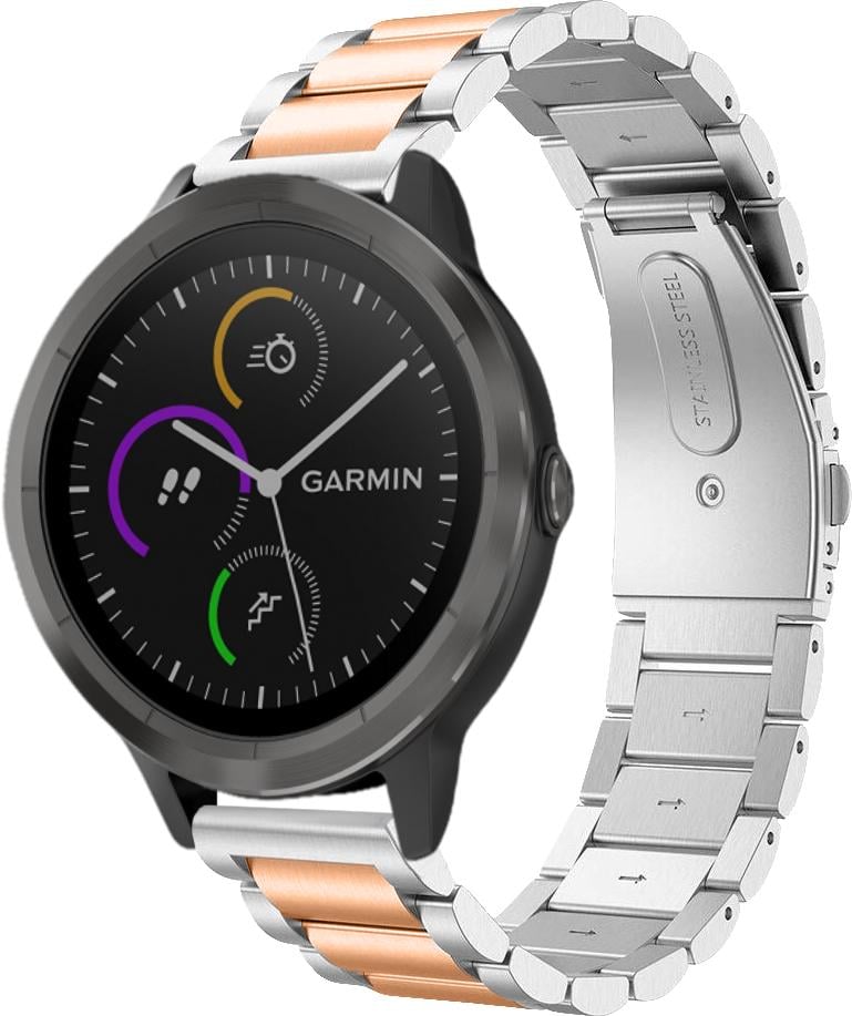 Металлический Ремешок Shain Line для Garmin Vivoactive 3 Silver Rose (28101-68)