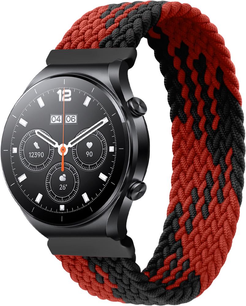 Ремінець Solo Loop Multi для Xiaomi Watch S1 (Active) 145 мм Black Red (33731-44)