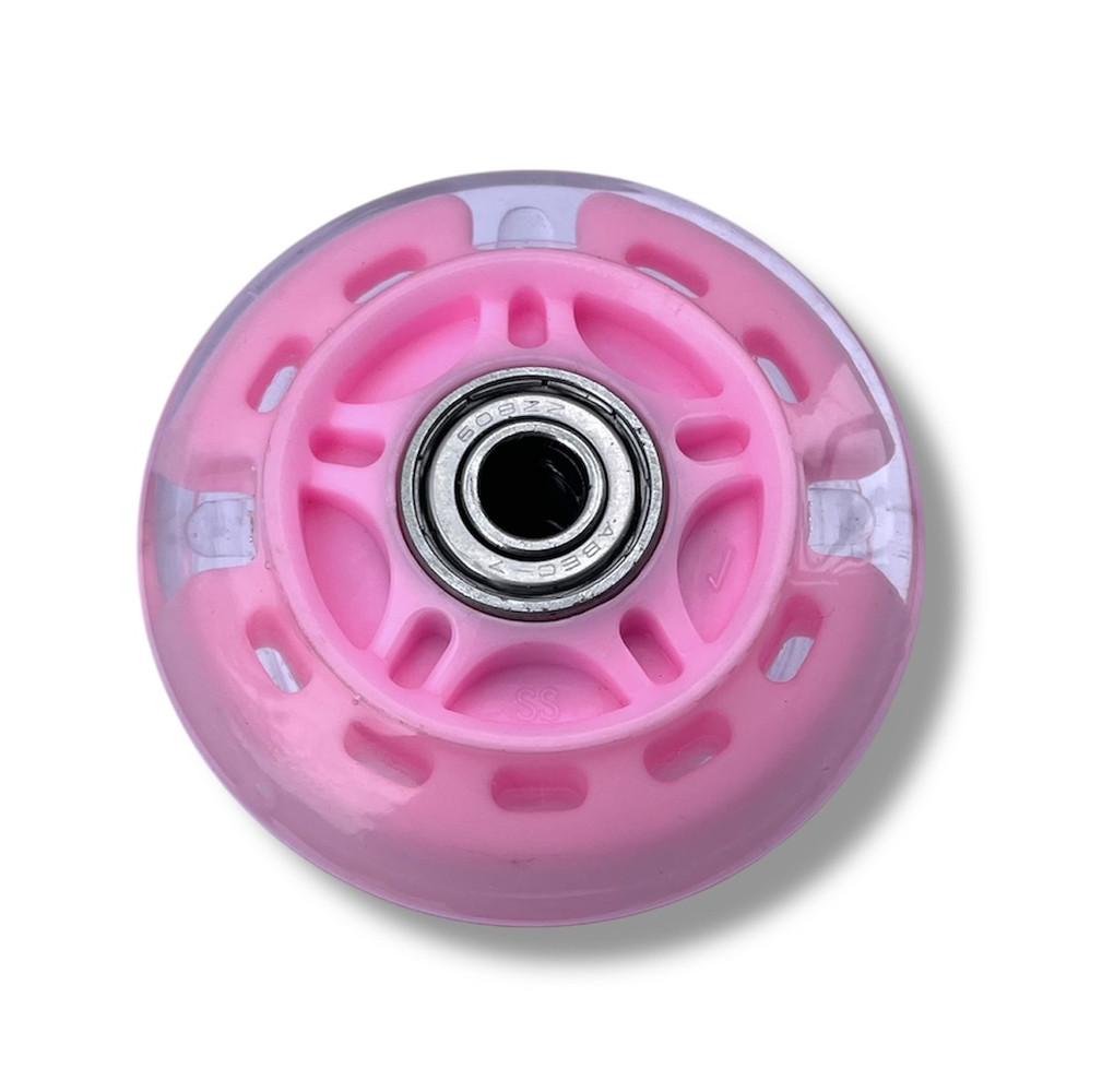 Колесо для самоката/роликів підшипники ABES-7 зі світлом 64 мм Рожевий