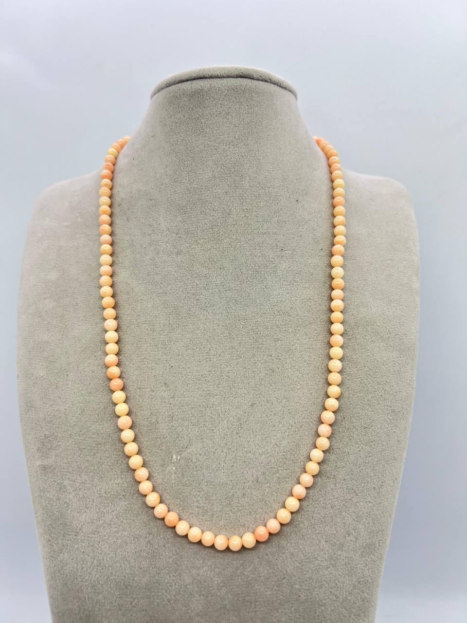 Бусы коралл 44 см Розовый (10809)