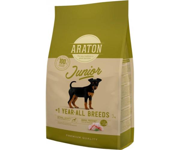 Корм сухой для щенков Araton Junior All Breeds 3 кг