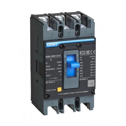 Автоматичний вимикач корпусний CHINT NXM-125S/3300 63A (131360)