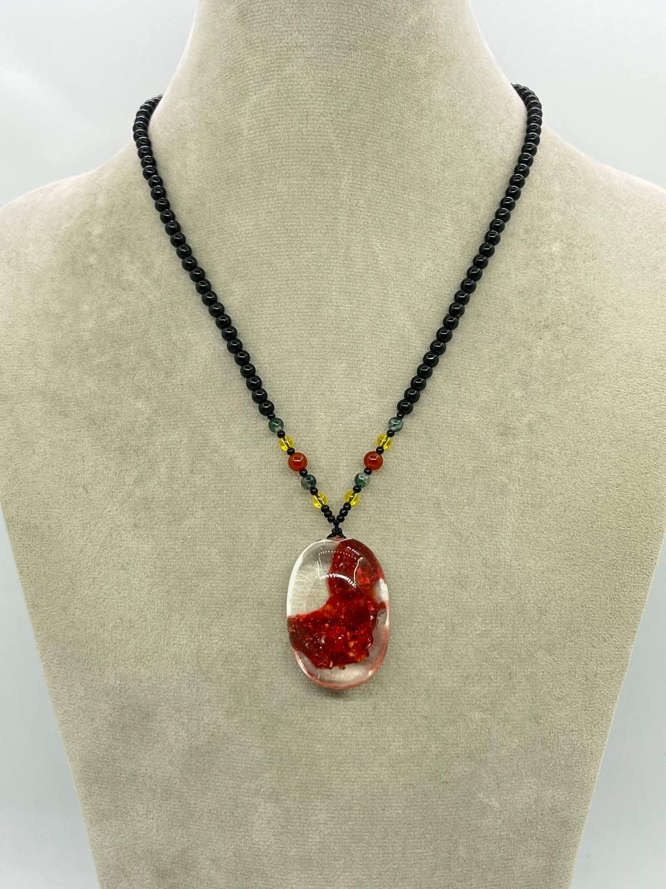 Бусы аквариумный кварц 40 см Разноцветный (10302)