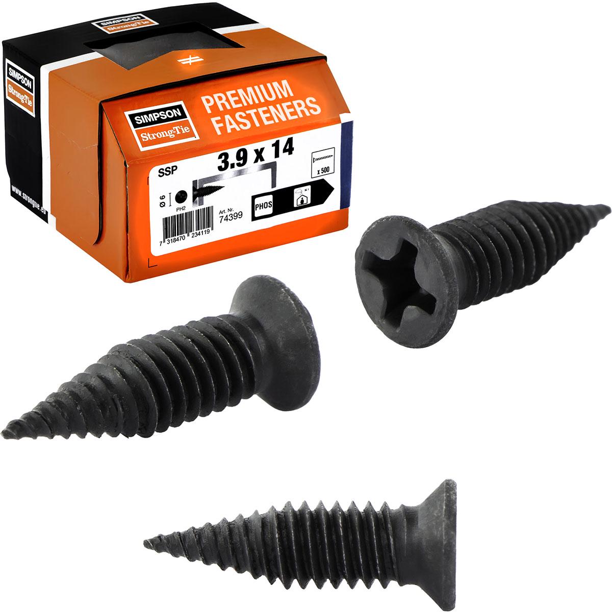 Саморізи Simpson ​​для CD-профілів та сталевих листів 3,9x14 мм 500 шт. (29545028)