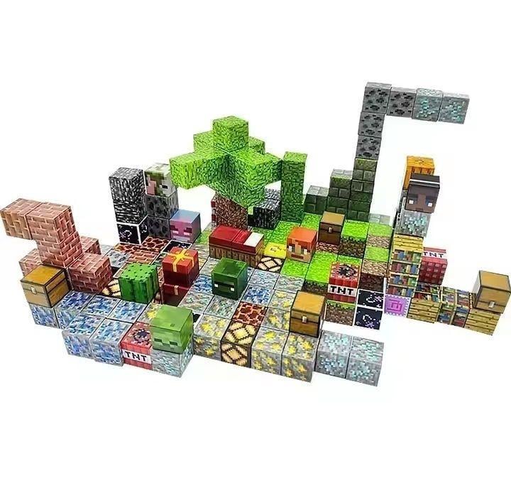 Конструктор магнитный My World minecraft 100 блоков (558)