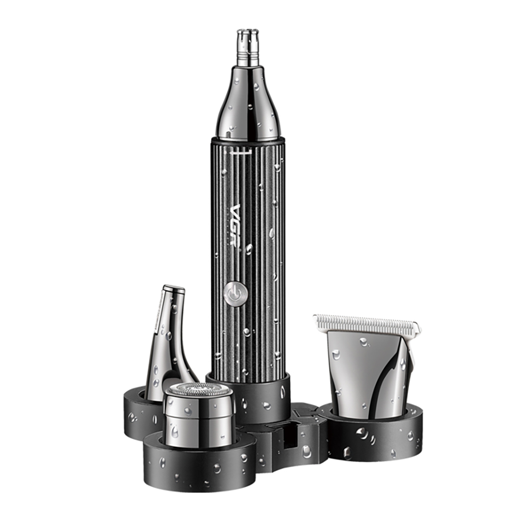 Триммер VGR 4в1 V-630 Black с 4 насадками Черный (36245234)