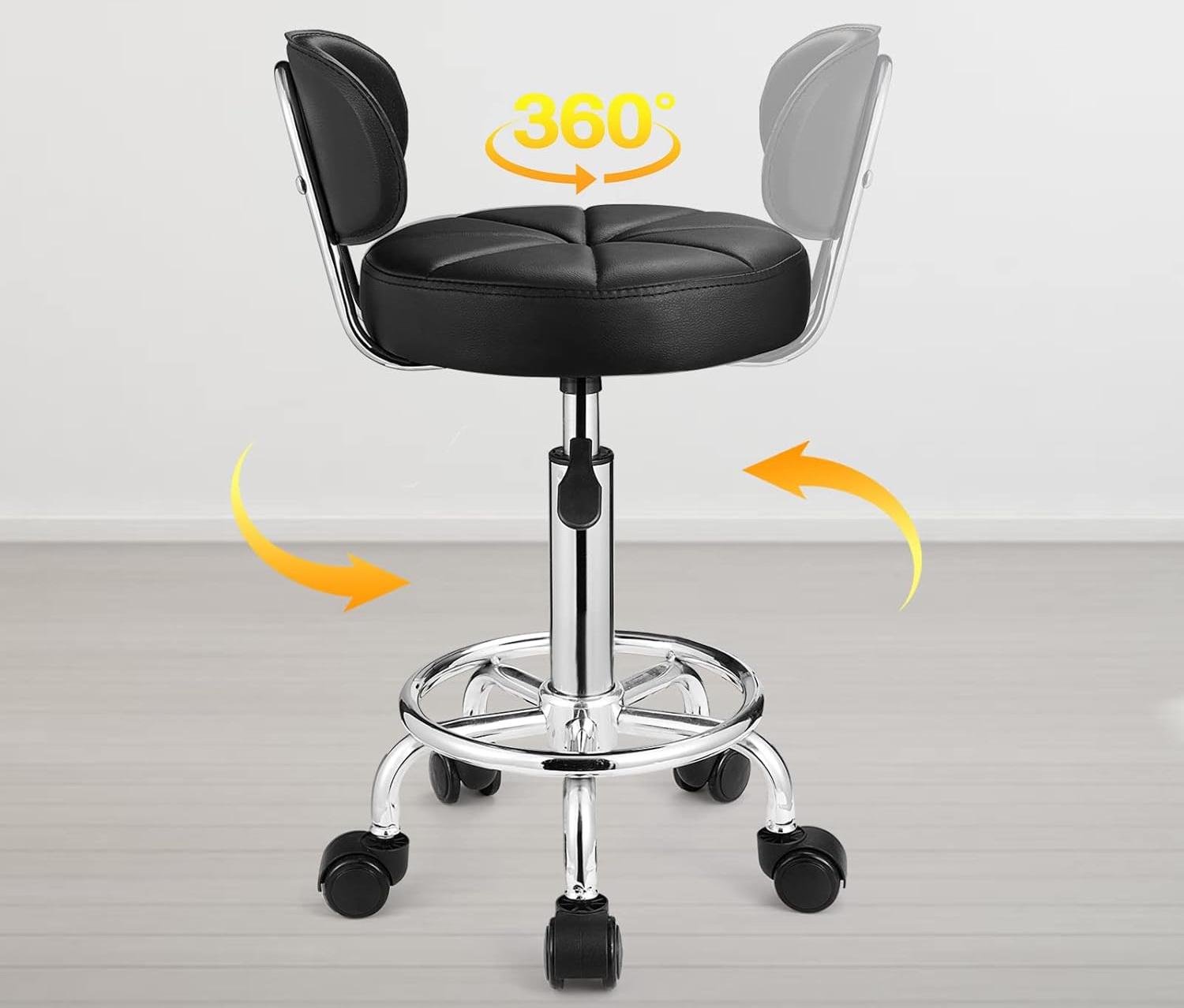 Стульчик мастера Homart 687PS Черный (9783) - фото 5 Стульчик мастера Homart 687PS Черный (9783) - фото 5