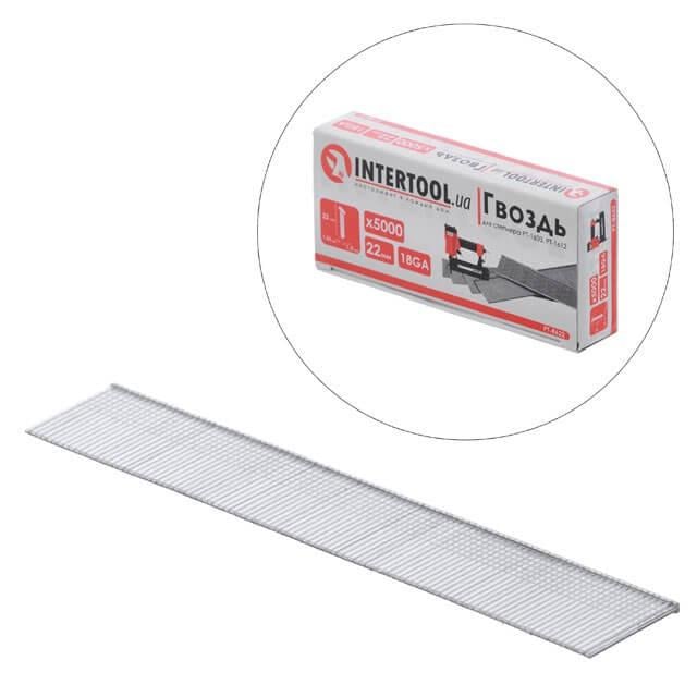 Цвяхи для степлера Intertool PT-8622 1х1,25 мм 22 мм 18GA - фото 2